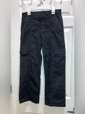 Art Class Girls' Black Wide Leg Soft Cargo Pants  Size XL (14)